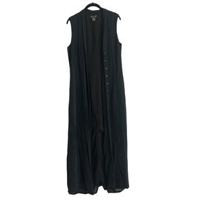 Banana Republic | Vintage Black Silk Button Dress